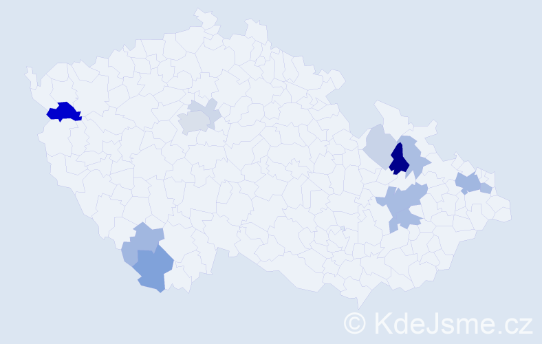 Příjmení: 'Fiury', počet výskytů 32 v celé ČR