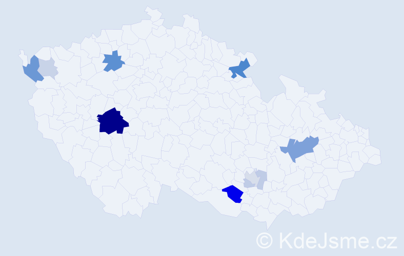 Příjmení: 'Zeisková', počet výskytů 34 v celé ČR