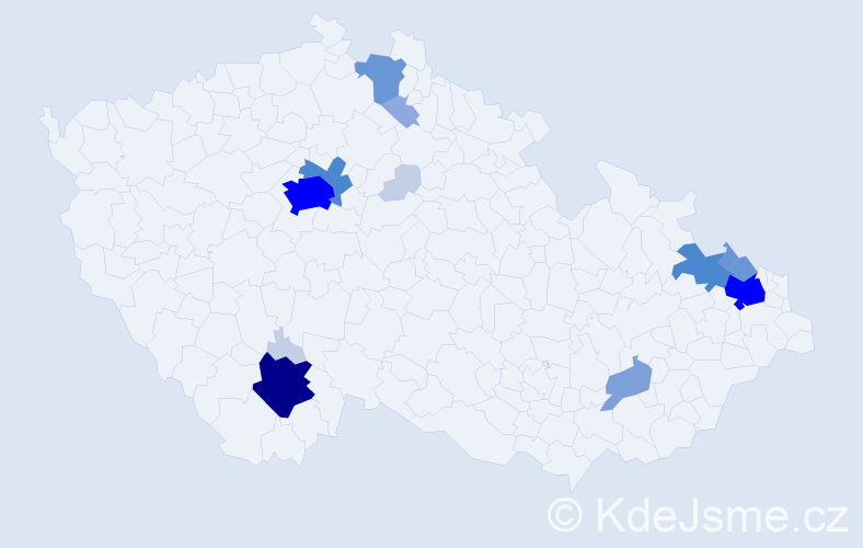 Příjmení: 'Rossmann', počet výskytů 56 v celé ČR