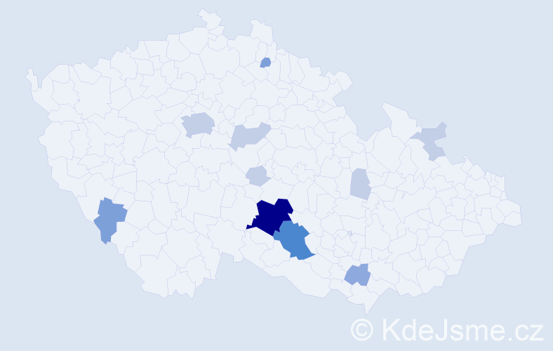 Příjmení: 'Cilová', počet výskytů 29 v celé ČR