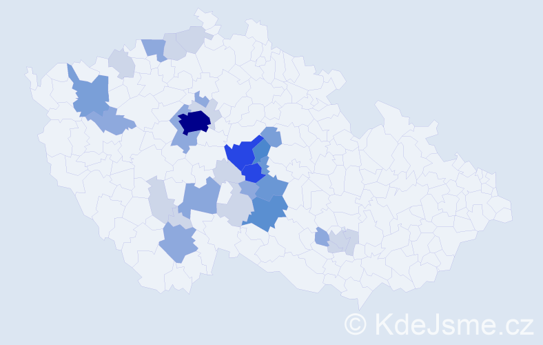 Příjmení: 'Flekal', počet výskytů 85 v celé ČR