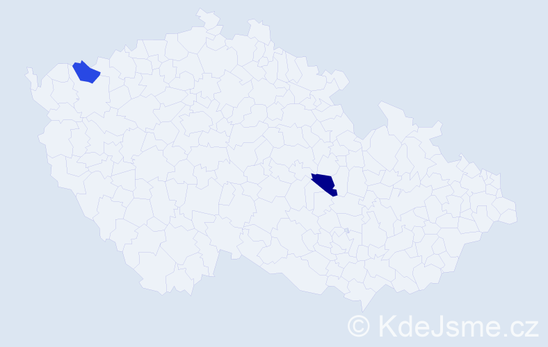 Příjmení: 'Potts', počet výskytů 2 v celé ČR