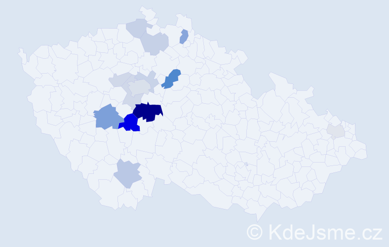 Příjmení: 'Smejtková', počet výskytů 33 v celé ČR