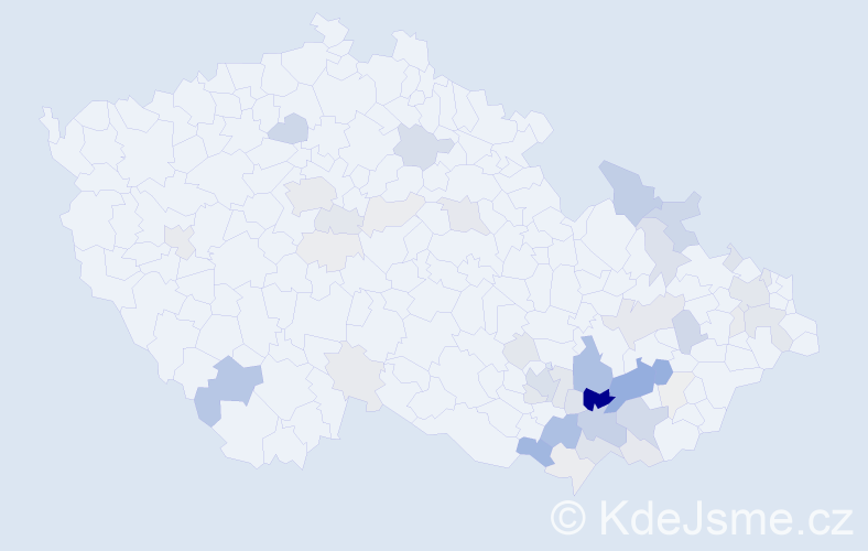 Příjmení: 'Posolda', počet výskytů 161 v celé ČR