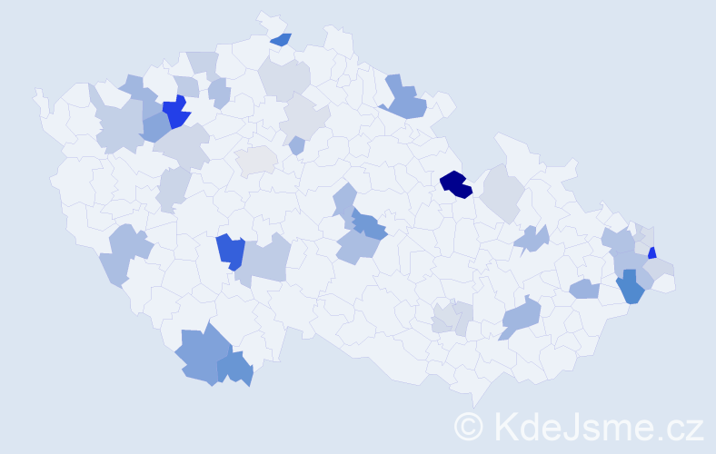 Příjmení: 'Cvik', počet výskytů 89 v celé ČR