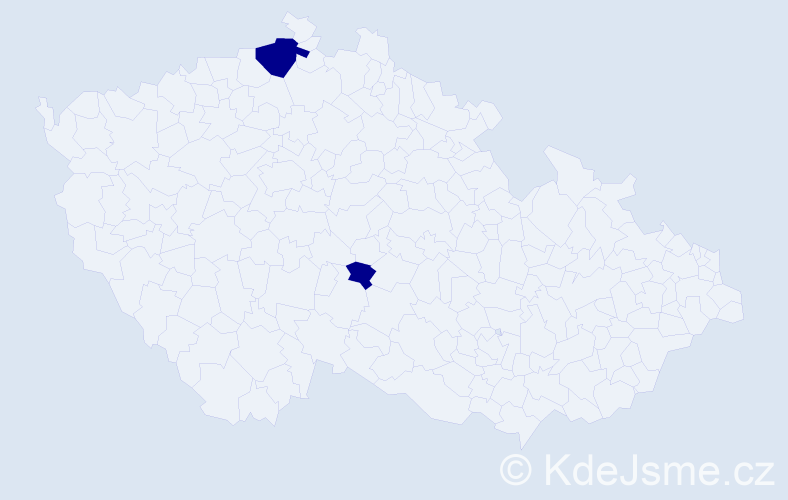 Příjmení: 'Larin', počet výskytů 2 v celé ČR