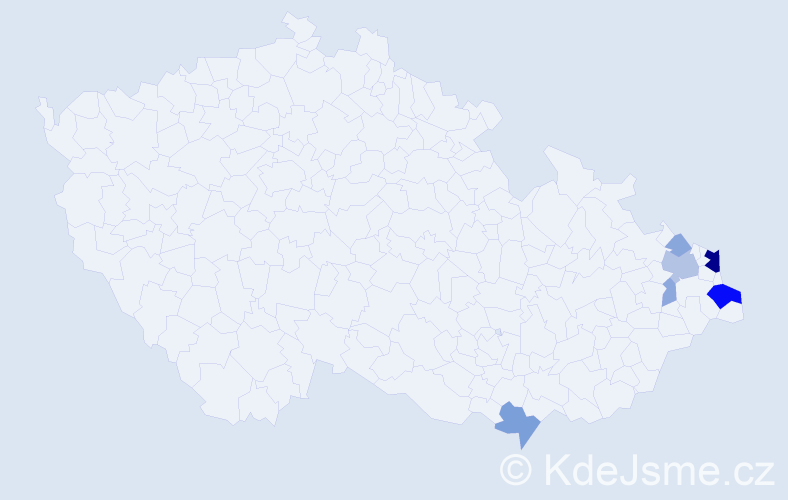 Příjmení: 'Krawczyková', počet výskytů 20 v celé ČR