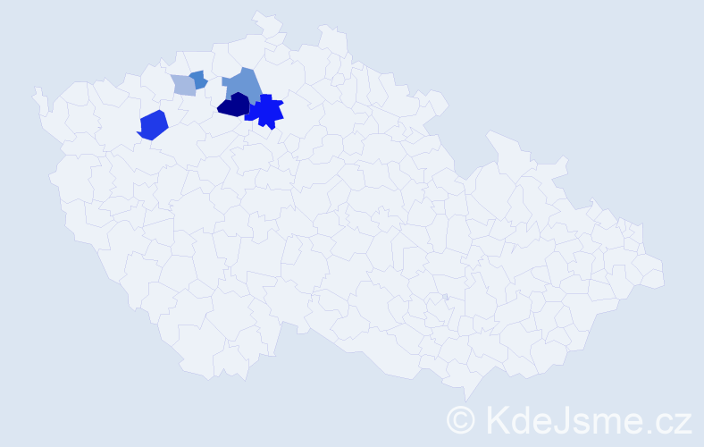 Příjmení: 'Gramskopf', počet výskytů 11 v celé ČR