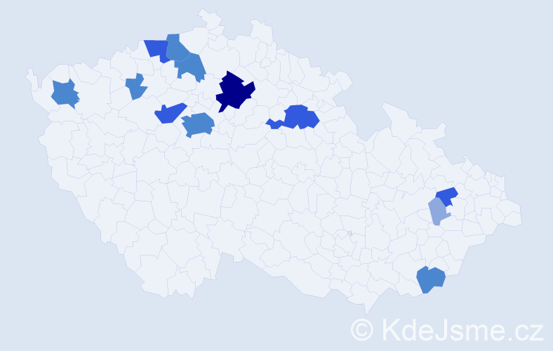 Příjmení: 'Abertová', počet výskytů 30 v celé ČR