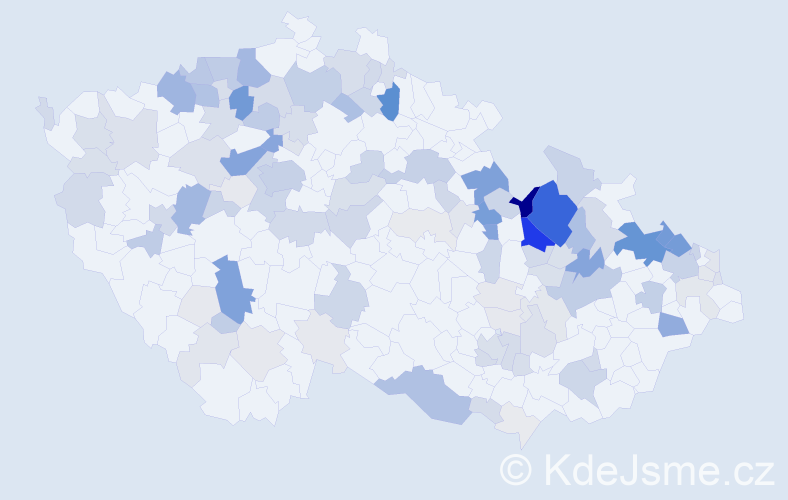 Příjmení: 'Reichlová', počet výskytů 479 v celé ČR
