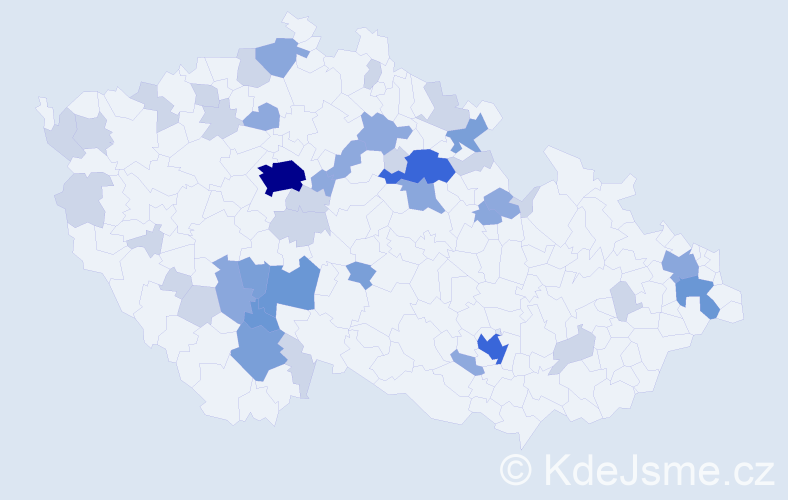 Příjmení: 'Kobližková', počet výskytů 108 v celé ČR