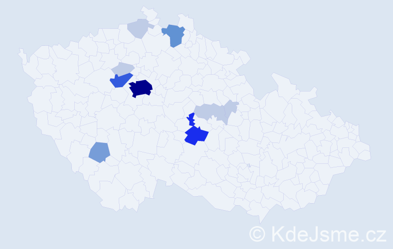 Příjmení: 'Krenk', počet výskytů 34 v celé ČR