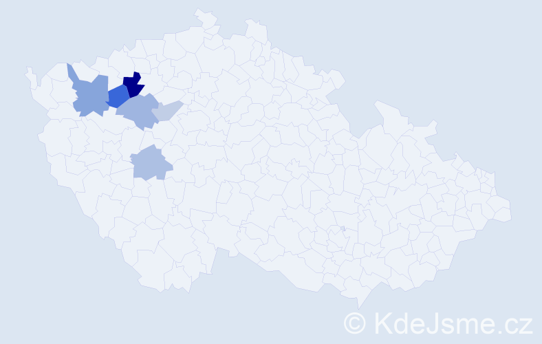 Příjmení: 'Kinderman', počet výskytů 9 v celé ČR
