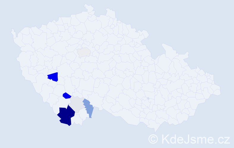 Příjmení: 'Decarli', počet výskytů 25 v celé ČR