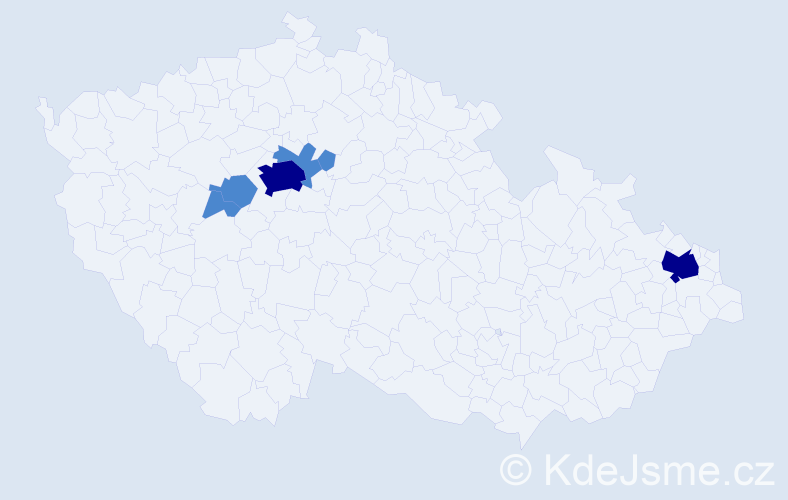 Příjmení: 'Cynková', počet výskytů 10 v celé ČR