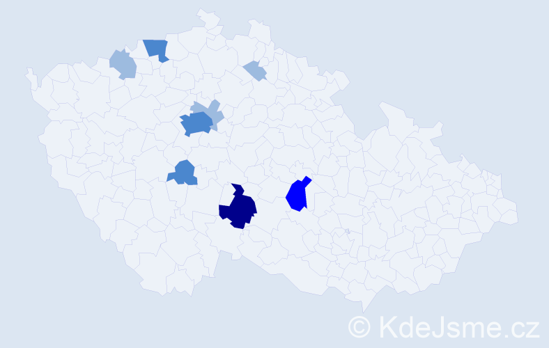 Příjmení: 'Weidemann', počet výskytů 16 v celé ČR