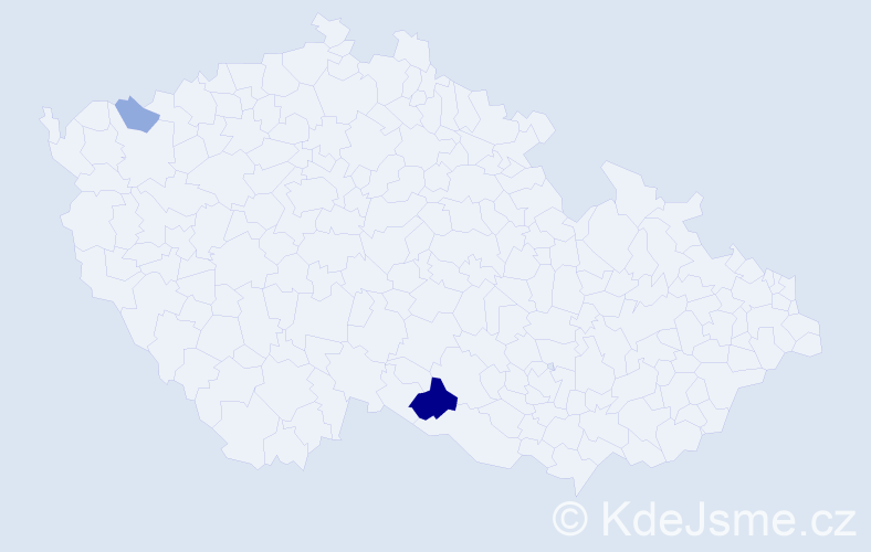 Příjmení: 'Krivenská', počet výskytů 5 v celé ČR