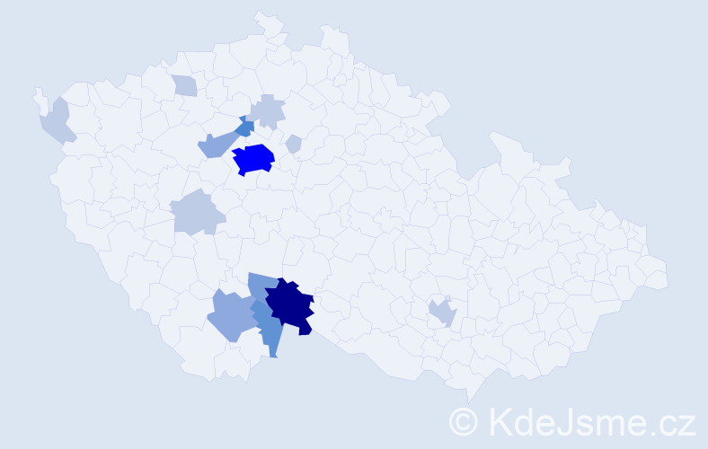 Příjmení: 'Marsa', počet výskytů 40 v celé ČR