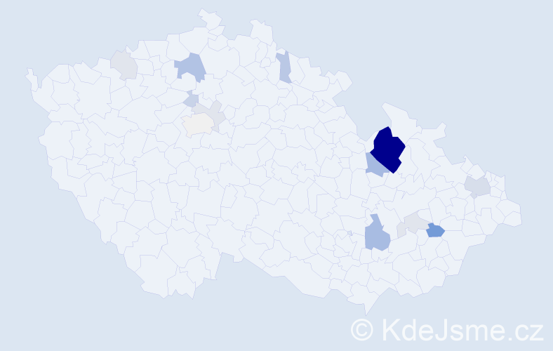 Příjmení: 'Kranich', počet výskytů 47 v celé ČR