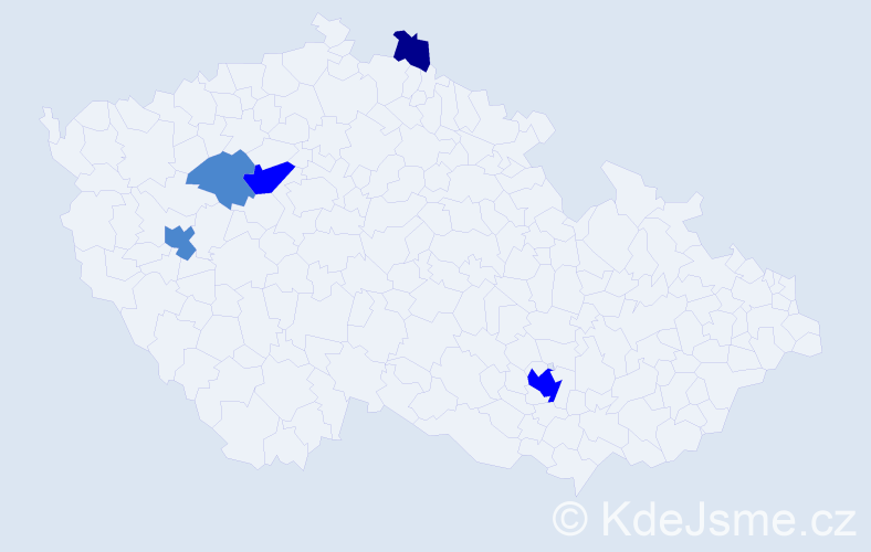 Příjmení: 'Killichová', počet výskytů 9 v celé ČR