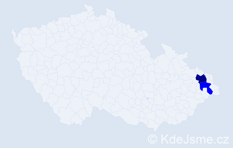 Příjmení: 'Pobuta', počet výskytů 7 v celé ČR