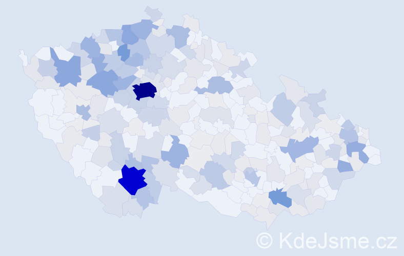 Příjmení: 'Hajná', počet výskytů 1128 v celé ČR