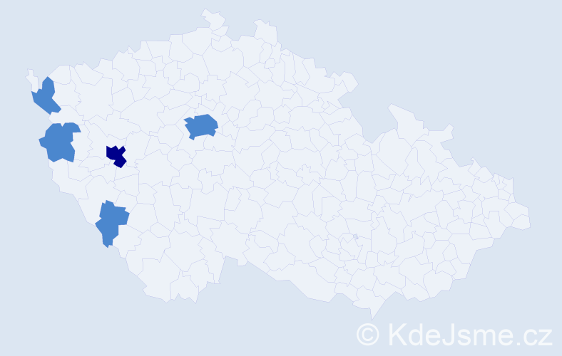 Příjmení: 'Tlsták', počet výskytů 7 v celé ČR
