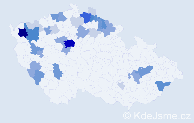 Příjmení: 'Sacher', počet výskytů 113 v celé ČR