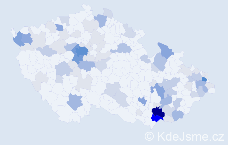 Příjmení: 'Belková', počet výskytů 251 v celé ČR