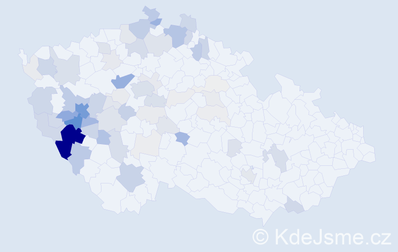 Příjmení: 'Bošek', počet výskytů 312 v celé ČR