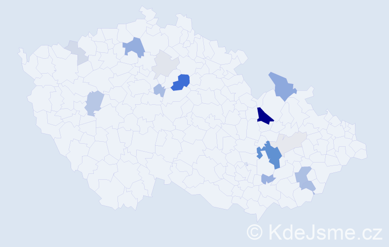 Příjmení: 'Šteigl', počet výskytů 49 v celé ČR
