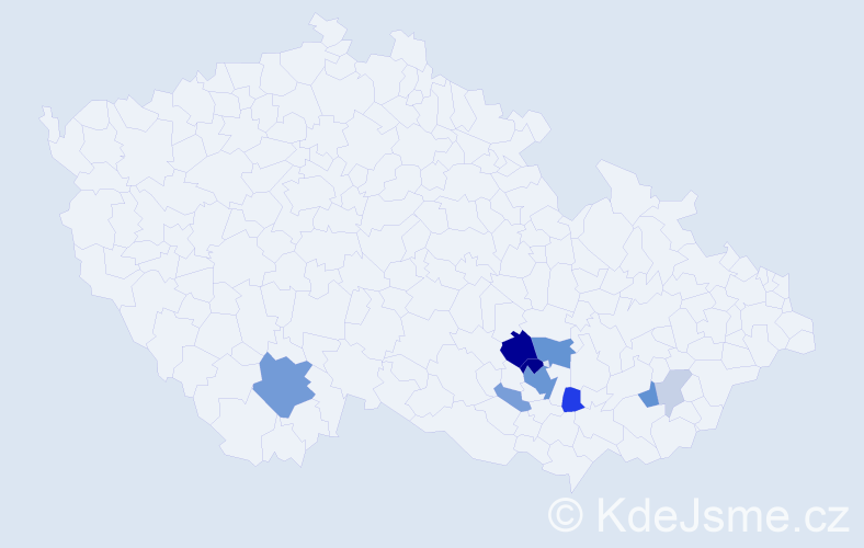 Příjmení: 'Pindryč', počet výskytů 33 v celé ČR