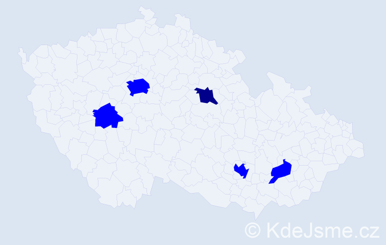 Příjmení: 'Stoeva', počet výskytů 6 v celé ČR