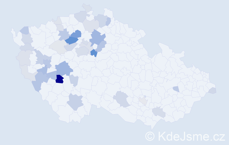 Příjmení: 'Habada', počet výskytů 143 v celé ČR