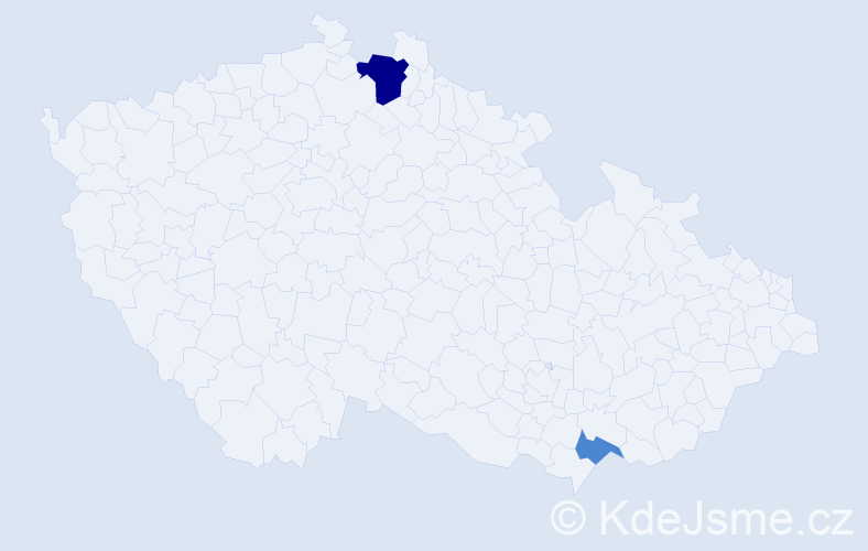 Příjmení: 'Sluk', počet výskytů 6 v celé ČR