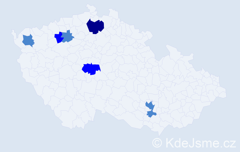 Příjmení: 'Kormos', počet výskytů 11 v celé ČR