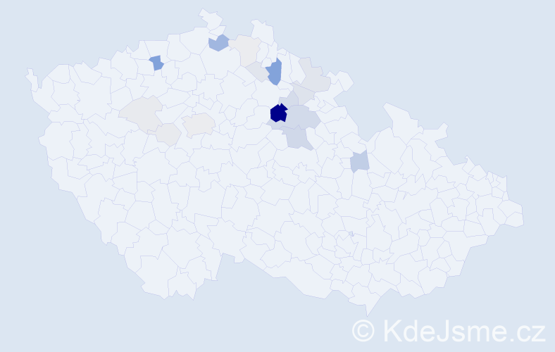 Příjmení: 'Zechovská', počet výskytů 60 v celé ČR
