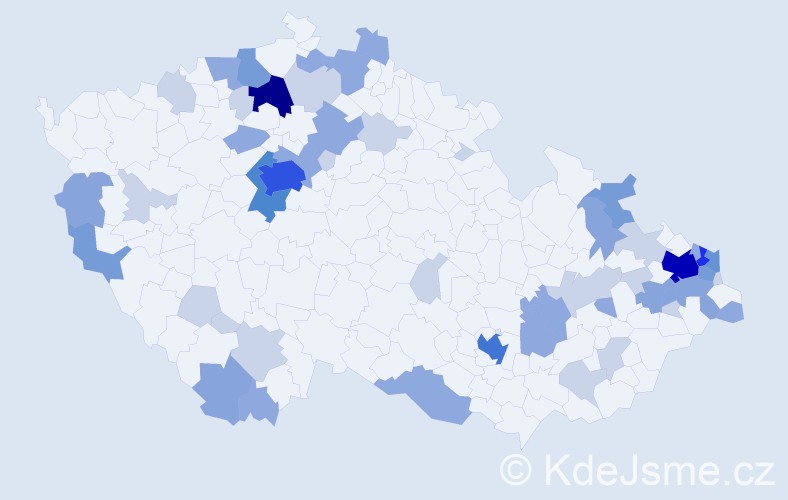 Příjmení: 'Minárik', počet výskytů 140 v celé ČR