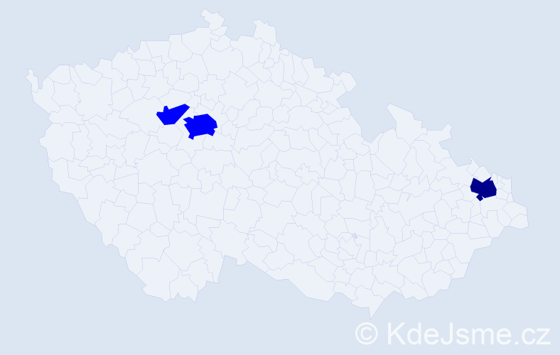 Příjmení: 'Toderová', počet výskytů 4 v celé ČR