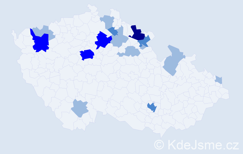 Příjmení: 'Kriegel', počet výskytů 32 v celé ČR