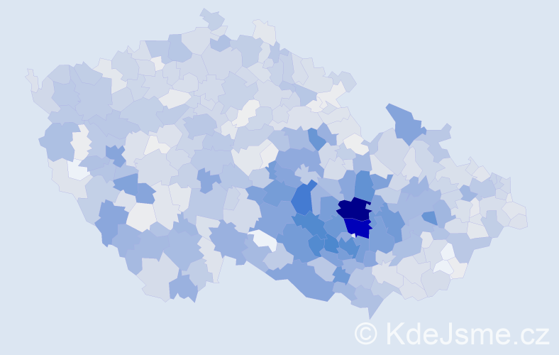 Příjmení: 'Sedlák', počet výskytů 4694 v celé ČR