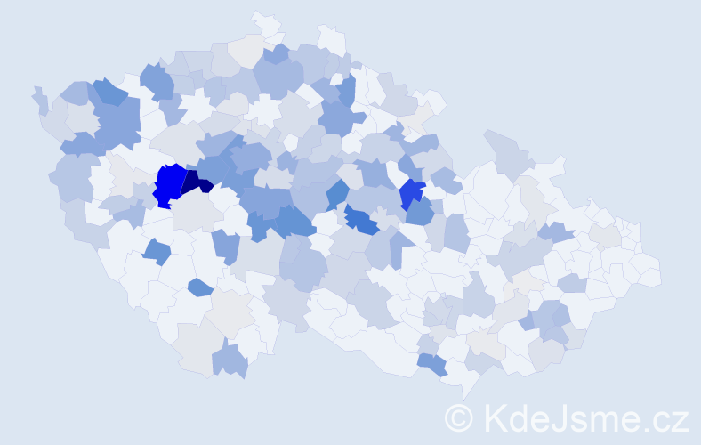 Příjmení: 'Bělohlávek', počet výskytů 710 v celé ČR