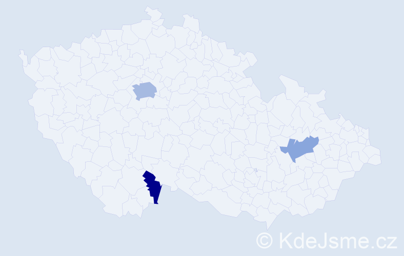 Příjmení: 'Smal', počet výskytů 6 v celé ČR