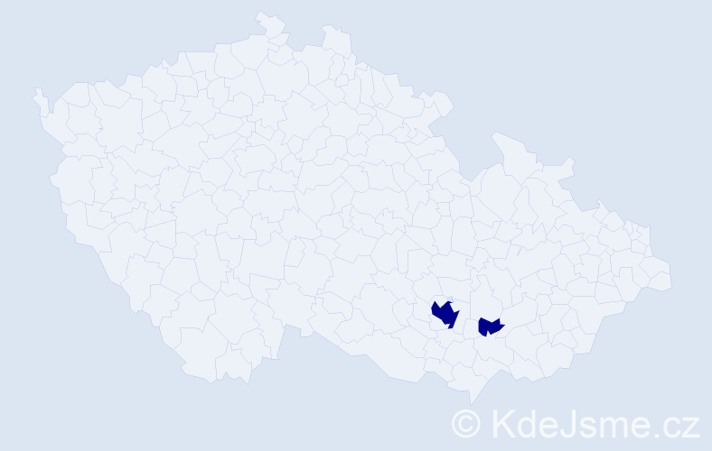 Příjmení: 'Kohutaničová', počet výskytů 2 v celé ČR