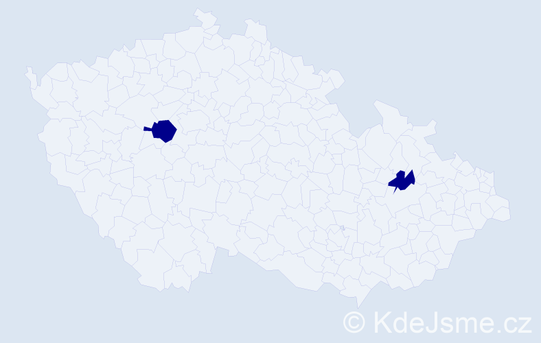 Příjmení: 'Halbíková', počet výskytů 2 v celé ČR