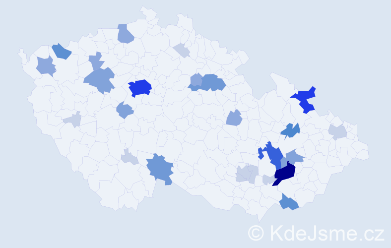 Příjmení: 'Parobková', počet výskytů 85 v celé ČR