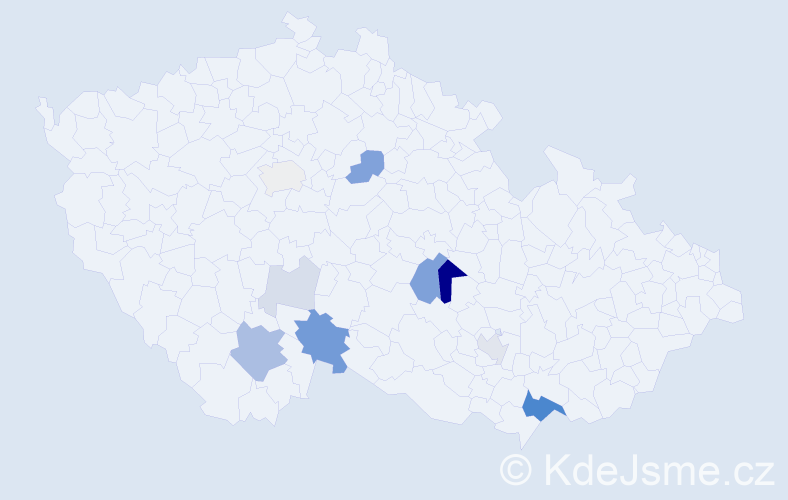 Příjmení: 'Ohrazdová', počet výskytů 30 v celé ČR