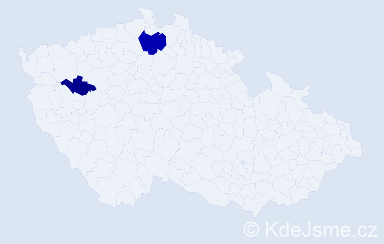 Příjmení: 'Meinlschmidt', počet výskytů 4 v celé ČR