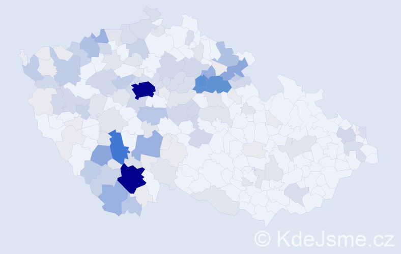 Příjmení: 'Vlášek', počet výskytů 517 v celé ČR