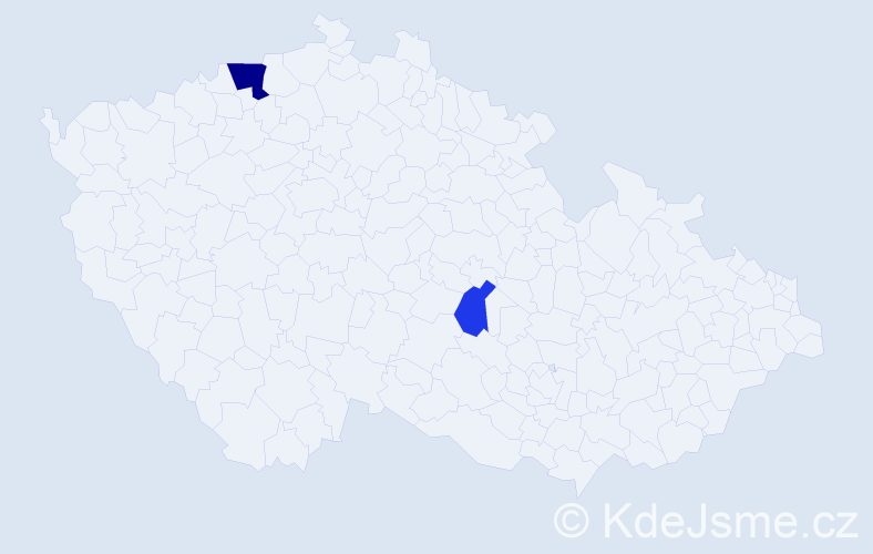 Příjmení: 'Pedersenová', počet výskytů 4 v celé ČR